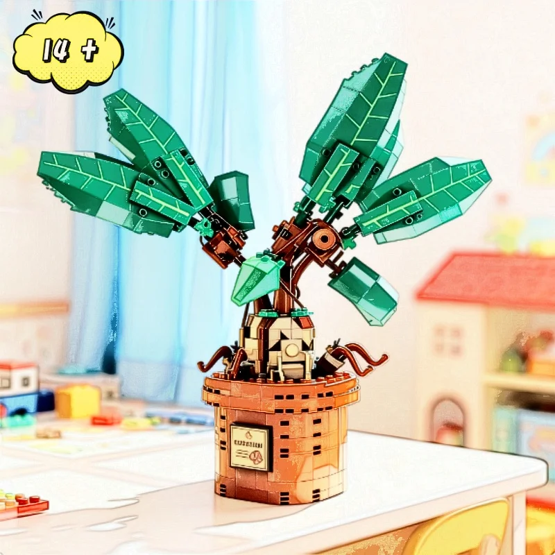 

2026 НОВАЯ модель растения Манделла Трава Пазл 579 шт. Рождественские подарки Строительный блок Кирпич Детские развивающие игрушки