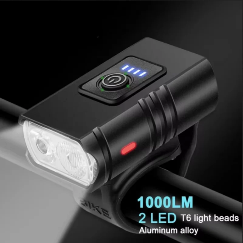 LED Bike Front Light Bicycle Headlight Rechargeable Bright MTB Road Bike Head Lamp LED Cycling Flashlight for Night Riding