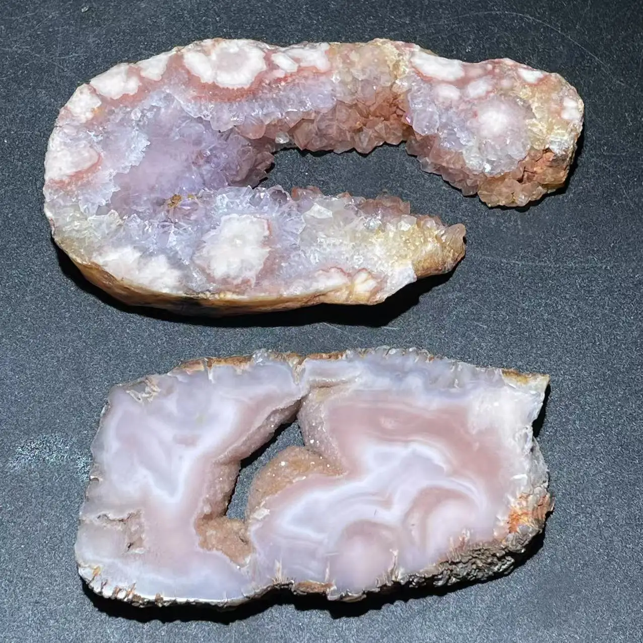 

New 100% natural pink cherry blossom agate quartz board home decoration from Madagascar
