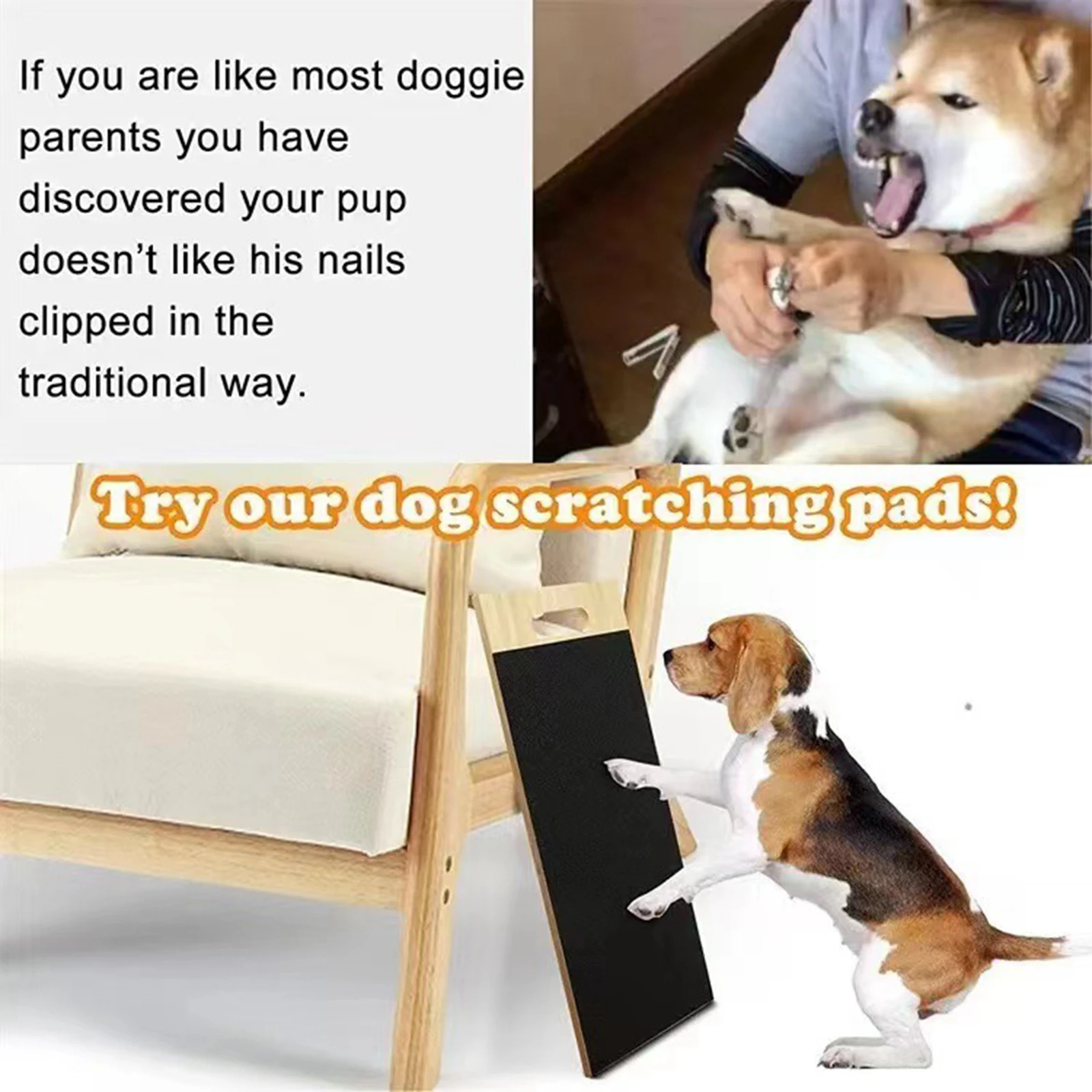 Dog Scratch Pad for Nails, Grind Claws Durable Dog Nail Scratching Board for Small Medium Large Breeds