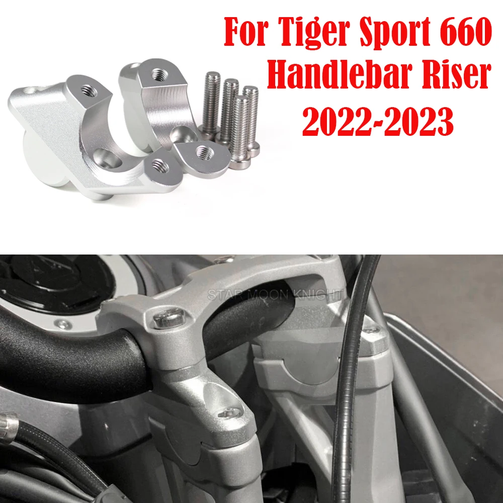 For Tiger Sport 660 Motorcycle 32mm Handle Handlebar Riser CNC Clamp Mount Sport 660 2022-2023 Accessories