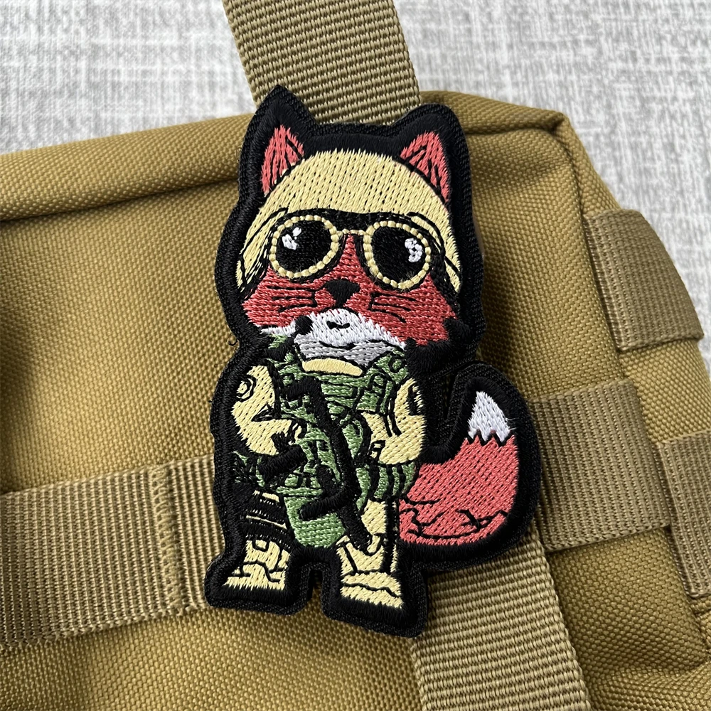 CERTIFIED SILLY GOOSE and Cat Animal Morale Badge Patches Embroidery Armband Tactical Backpack Hook and Loop Sticker