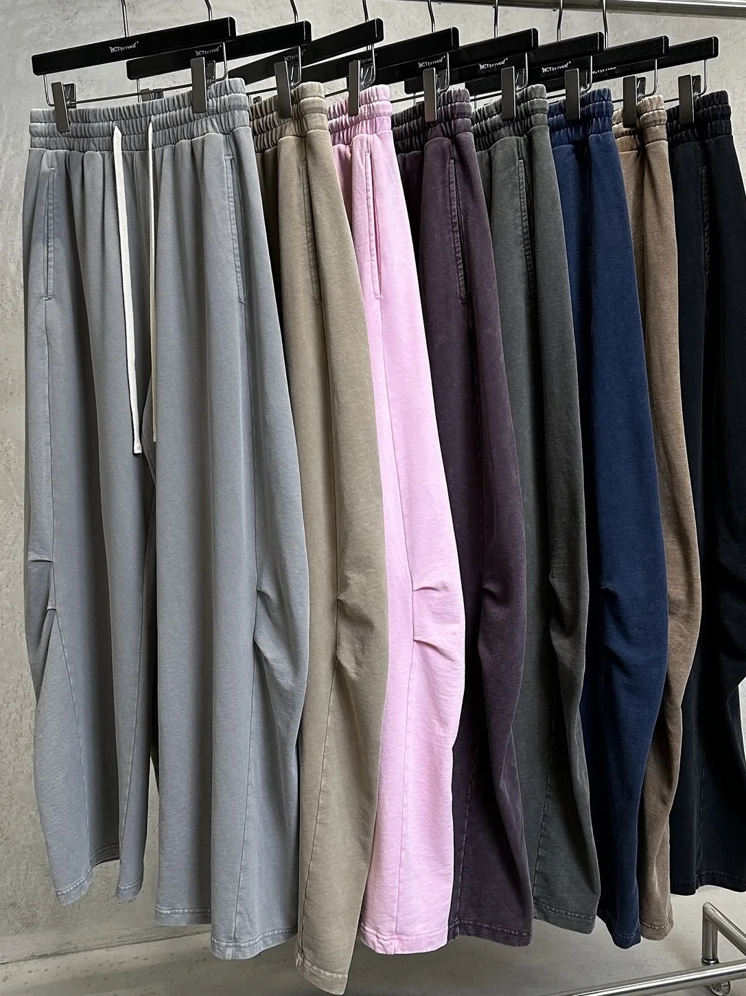 

Spring Summer Heavyweight Waed Vintage Knife Sweatpants Casual High Street Sport Drapey Loose Fit Straight Leg Cotton ...