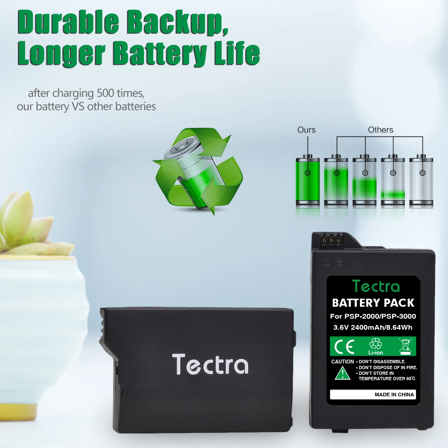 1 قطعة 3.6 فولت 2400 مللي أمبير PSP S110 PSP-2000 PSP-3000 بطارية لسوني غمبد بلاي ستيشن المحمولة المراقب المالي