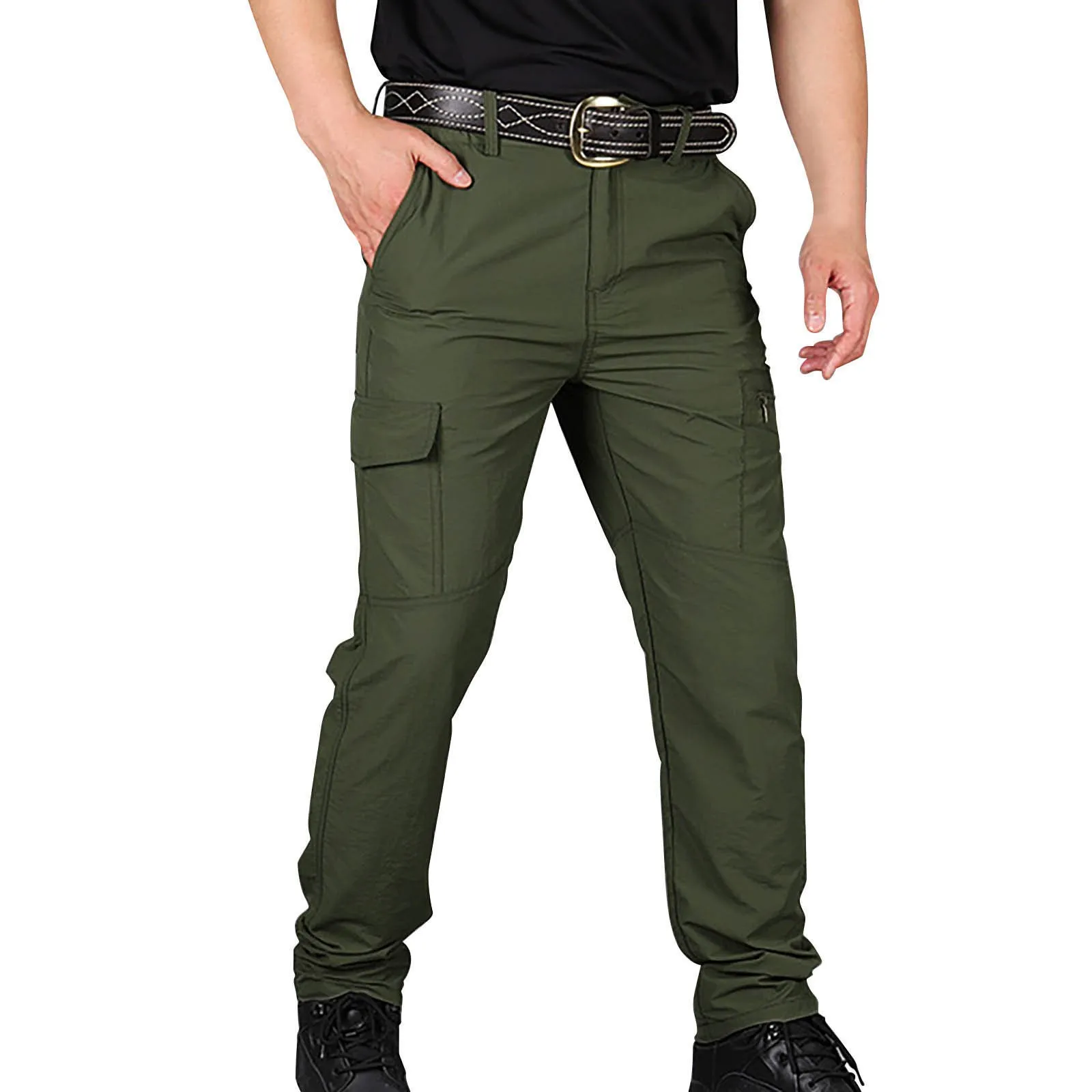 

Summer Mountaineering Cargo Pants Men's Outdoor Workwear Multi Pockets Trousers Tactical Streetwear Quick Dry Pants Male