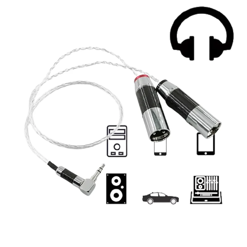 

Premium Stereo TRS-XLR Y-Cable: Dual Male XLR Gold-Plated Adapter for Phone/Laptop to Mixer​
