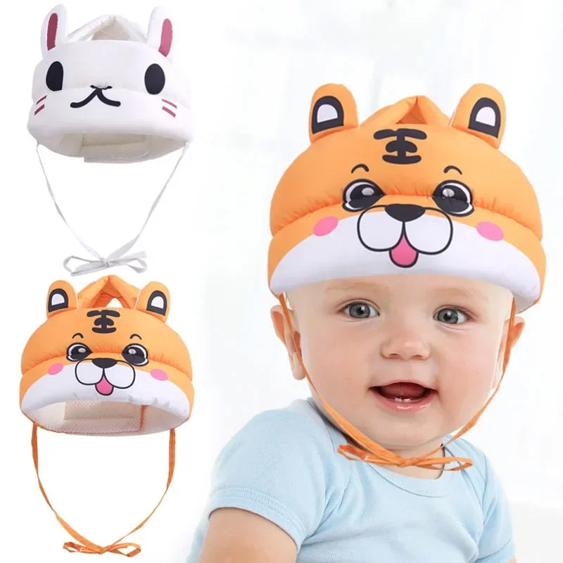 Baby Safety Helmet Head Protection Headgear Toddler Anti-fall Pad Cartoon Breathable and Adjustable Children Learn To Walk Cap