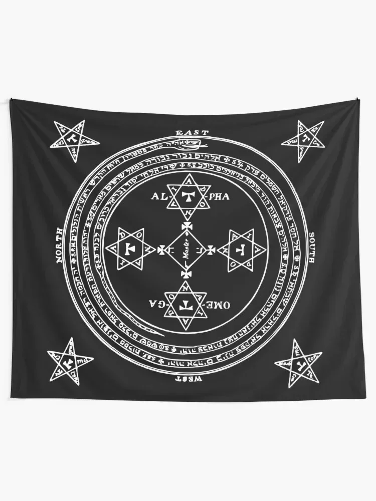 SUMMONING CIRCLE - WHITE / BLACK Tapestry For Bedroom Carpet On The Wall Aesthetic Room Decorations Hanging Wall Tapestry