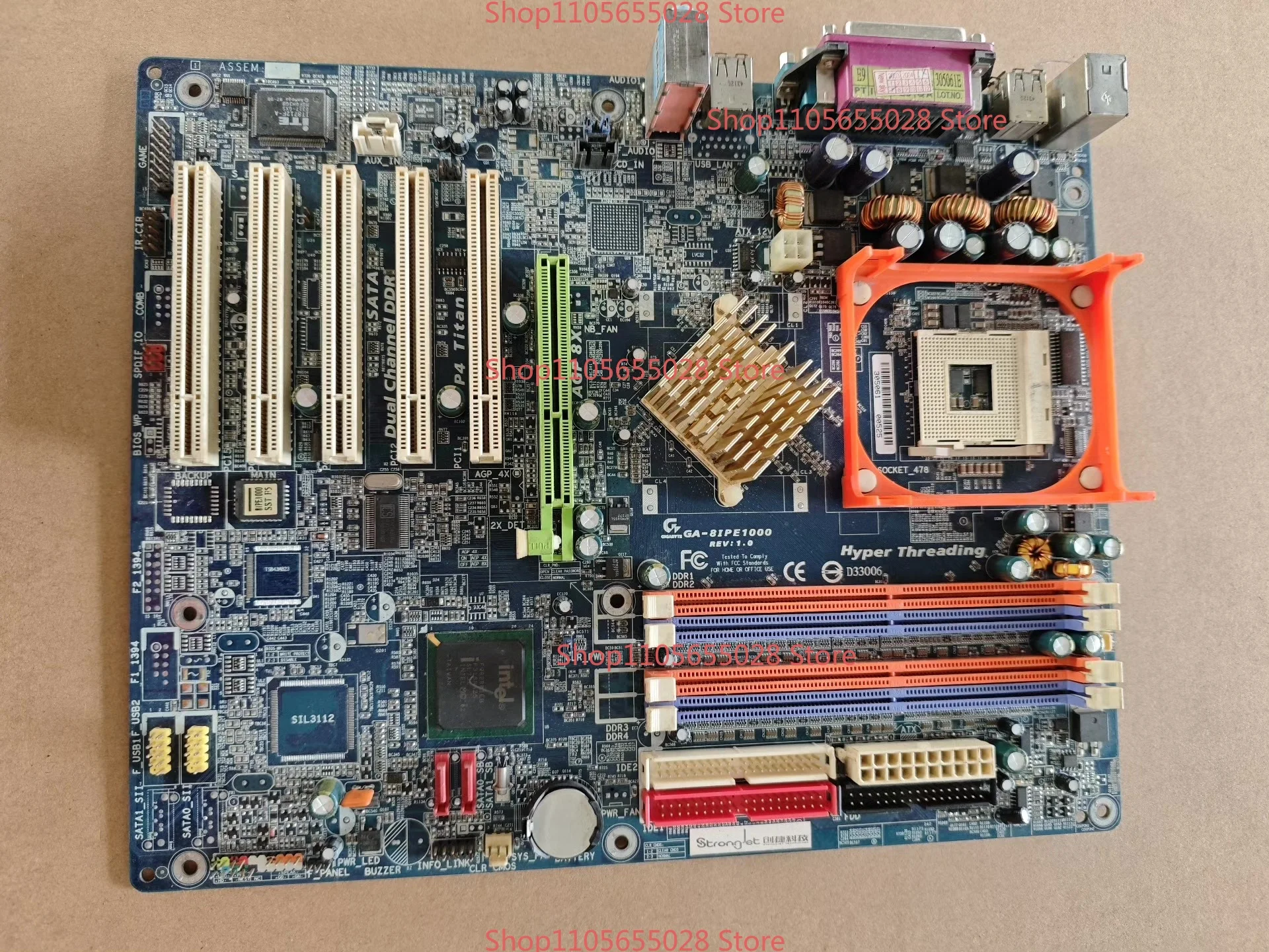 For Sale on Gigabyte GA-8IPE1000 Main Board! Supports Hyper Threading Technology, LGA478 Interface