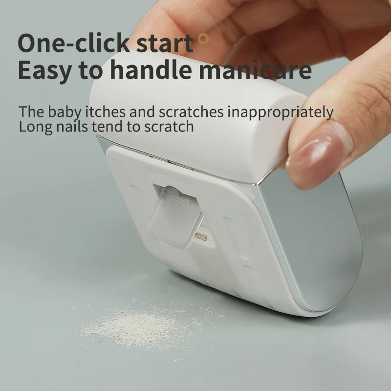 ماكينة قص الأظافر الكهربائية القابلة لإعادة الشحن عبر USB - ماكينة تشذيب أوتوماتيكية آمنة للأطفال وكبار السن، جهاز محمول لتصفيف الأظافر