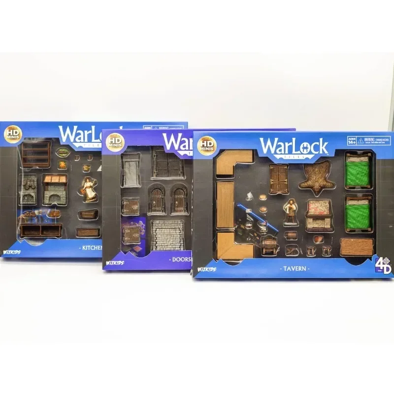 Hasbro Board Game Warlock Tiles Kitchen Doors Archways Tavern Mini Furniture Scene Series Figure Model Toys Collect Ornaments