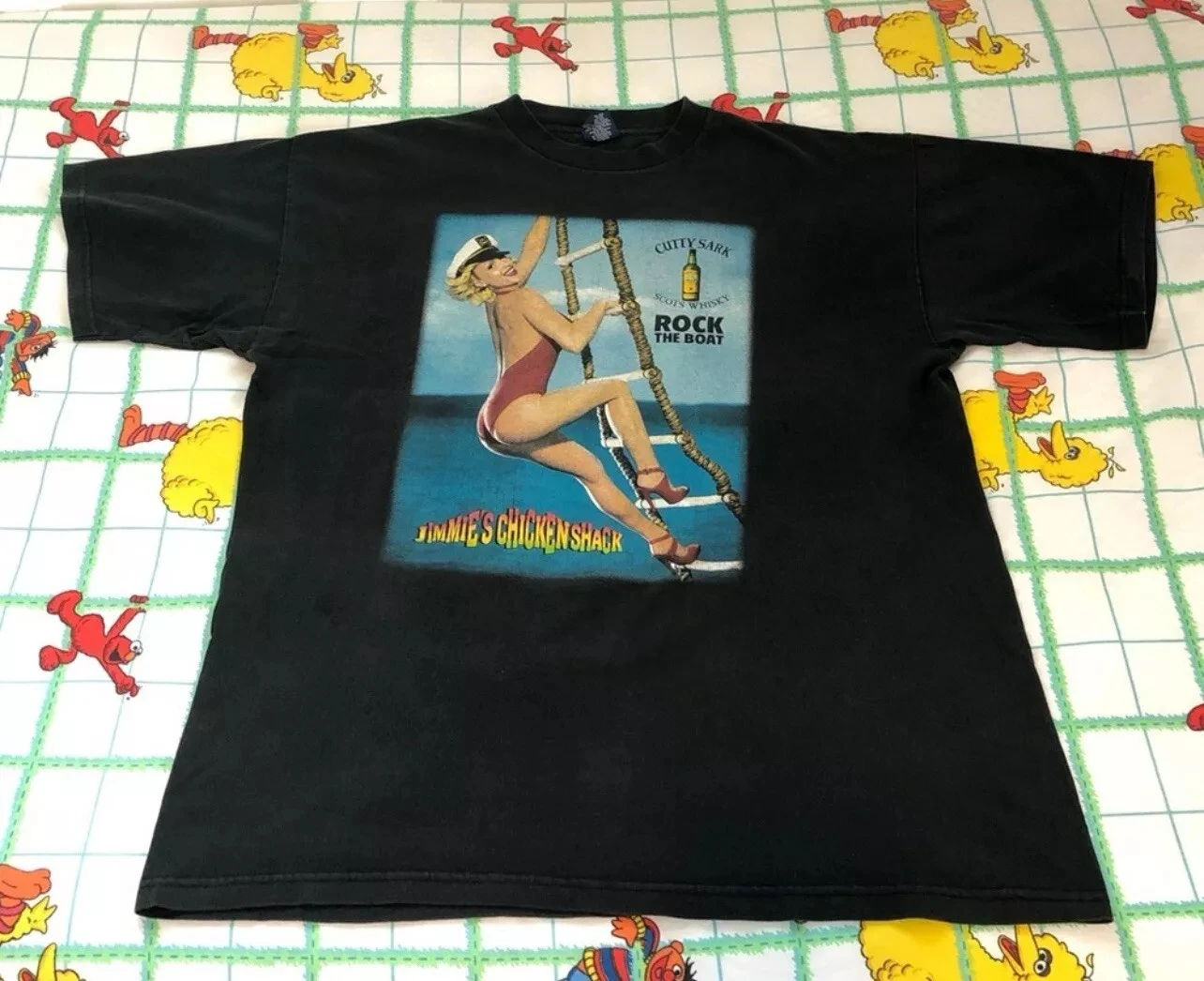 

Vintage Jimmie Chicken Shack 90's Band Pin Up T Shirt American Tee Men Street Hip-hop Short-sleeved Women Cotton Round-neck Top