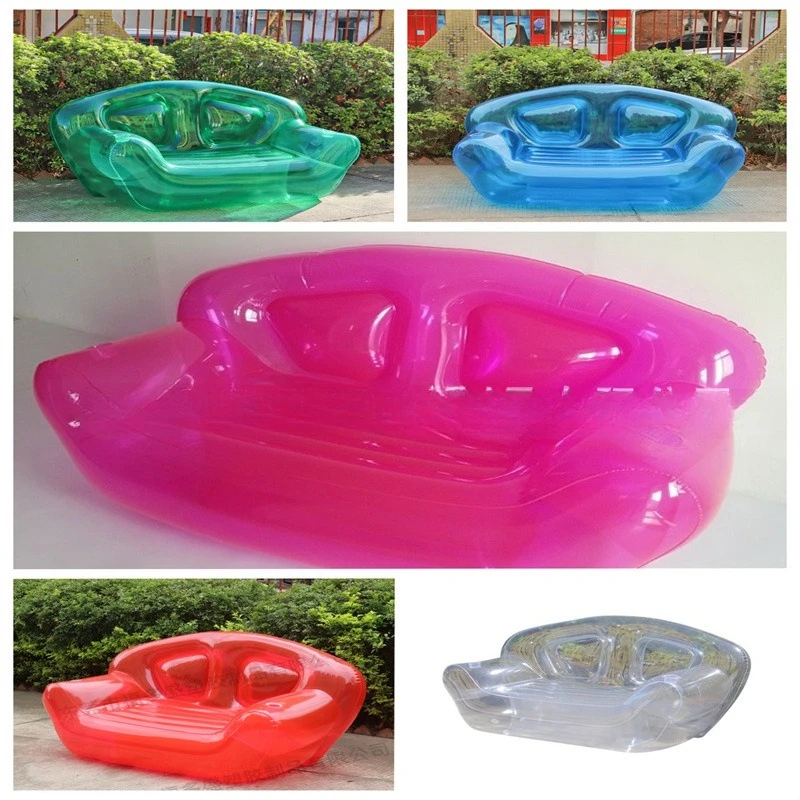 PVC inflatable pink double sofa leisure living room lazy recliner lunch break folding leisure back sofa