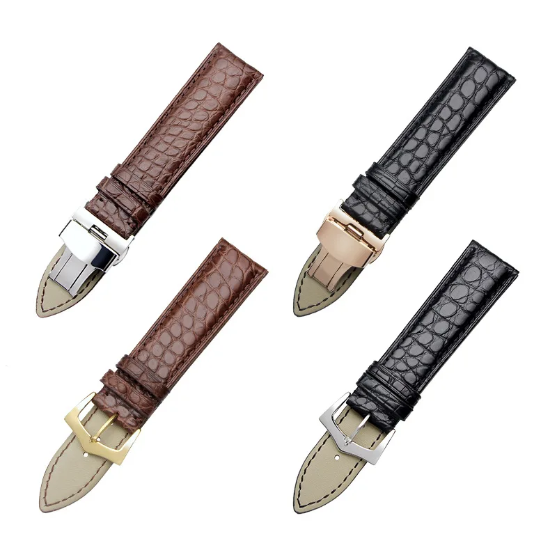 Watchband suitable for Cartier tank solo  round  PP genuine  crocodile leather High quality strap  soft watch strap bracelet