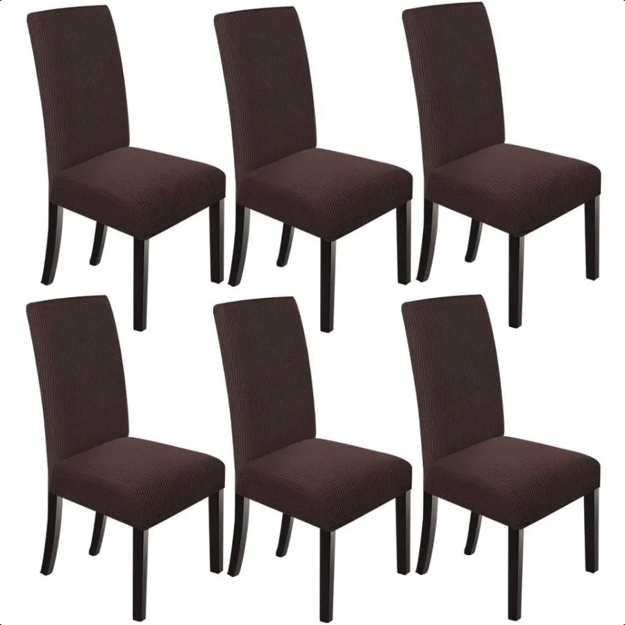 

Dining Chair CoversStretchable Dining Room Chair Covers Set of 6 Parsons Chair Slipcover Chocolate