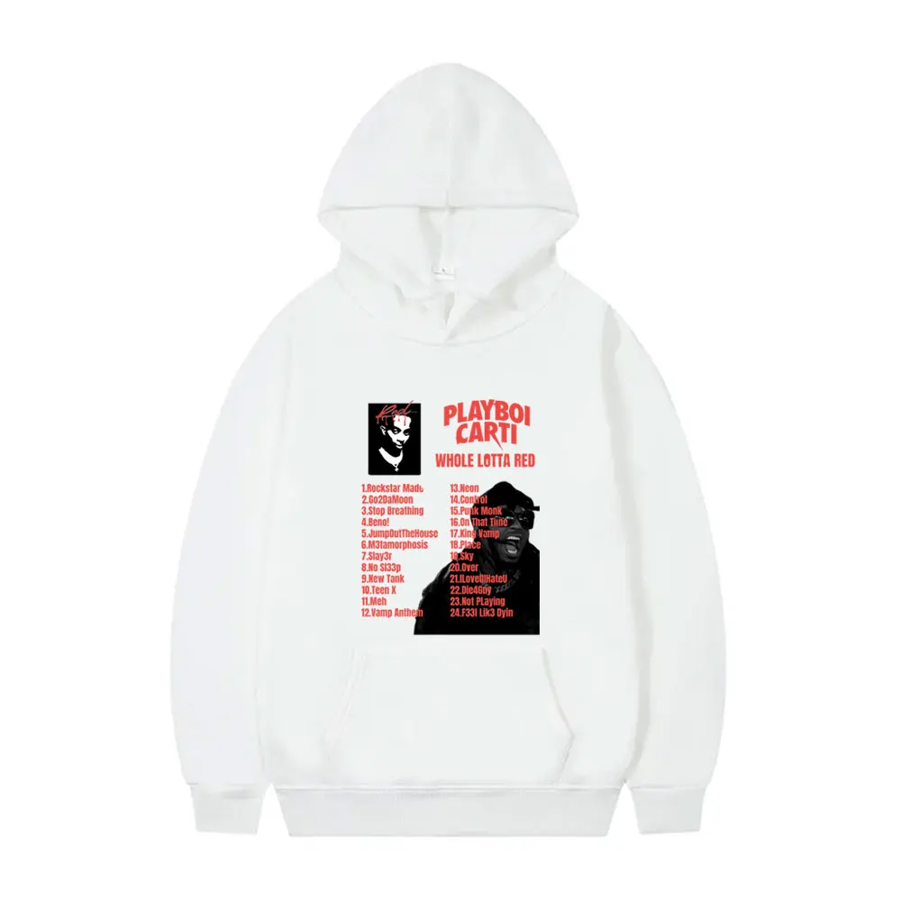 

Rapper Playboi Carti Whole Lotta Red Print Hoodie Men Women Hip Hop Rock Style Sweatshirt Male Fashion Casual Oversized Hoodies