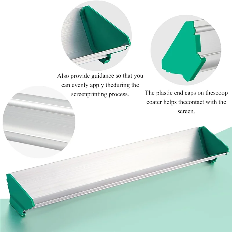 AT44-3Pcs 8In 10In 16In Dual Edge Aluminum Emulsion Scoop Coater For Silk Screen Printing Coating Tool, 3 Sizes