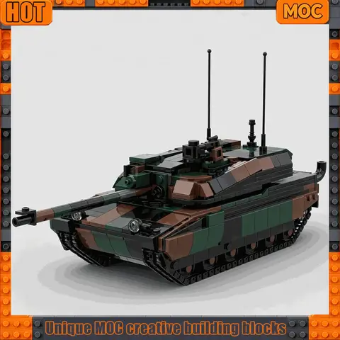 1053 PCS Battle Tank Kit Char Leclerc MBT MOC Customize Modular Building Block Kids Design Brick Simple DIY Assembly Toy Gift