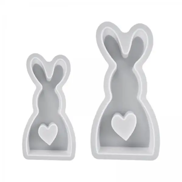 Easter Bunny Silicone Candle Mold for Resin Craft Making Home Baking Decorations for DIY Ornament Supplies