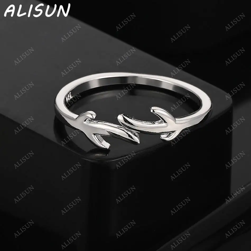 

ALISUN стерлингового серебра 925 пробы открытое кольцо с ветками для женщин и мужчин модные украшения винтажные подвески Grace благородные подарки на день рождения для вечеринки