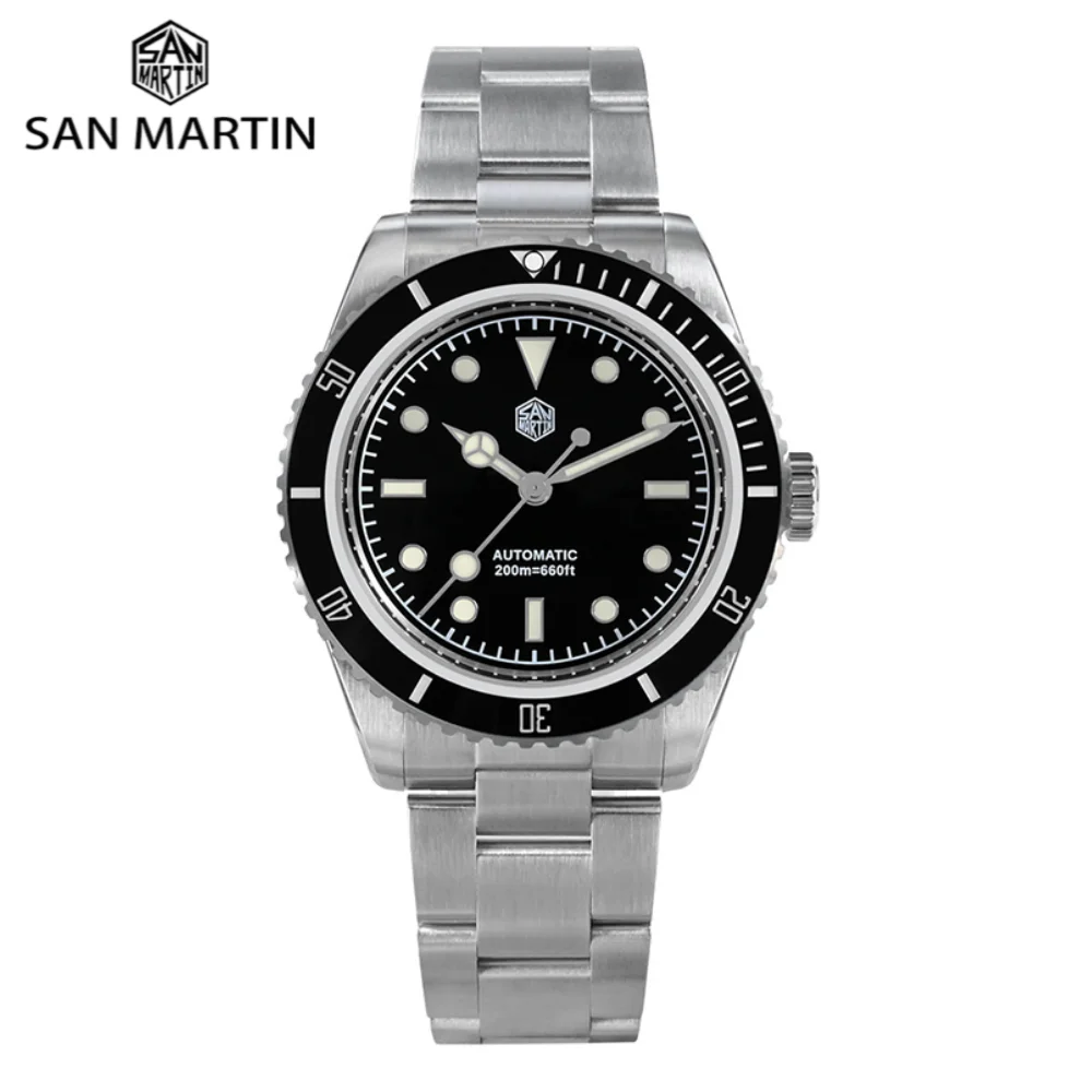 

San Martin 38mm Water Ghost 6200 Sports Watch For Men Automatic Mechanical Wristwatches Luxury 20Bar часы мужские SN0