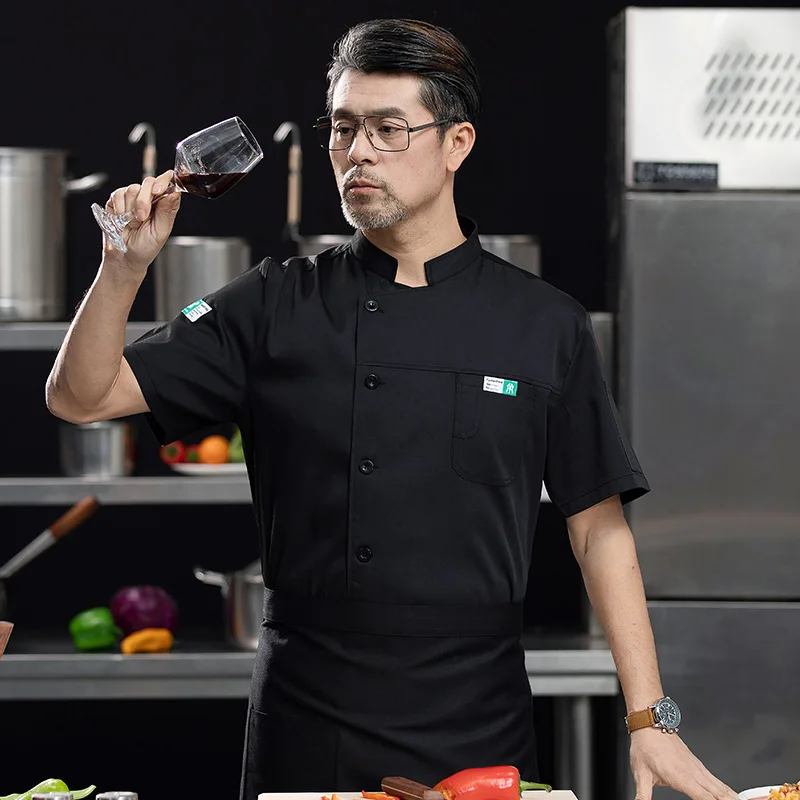 Restaurante occidental Steakhouse, restaurante de comida rápida, camarero, uniforme de trabajo, manga corta, Hotel, restaurante, cantina, cocina, Chef de verano