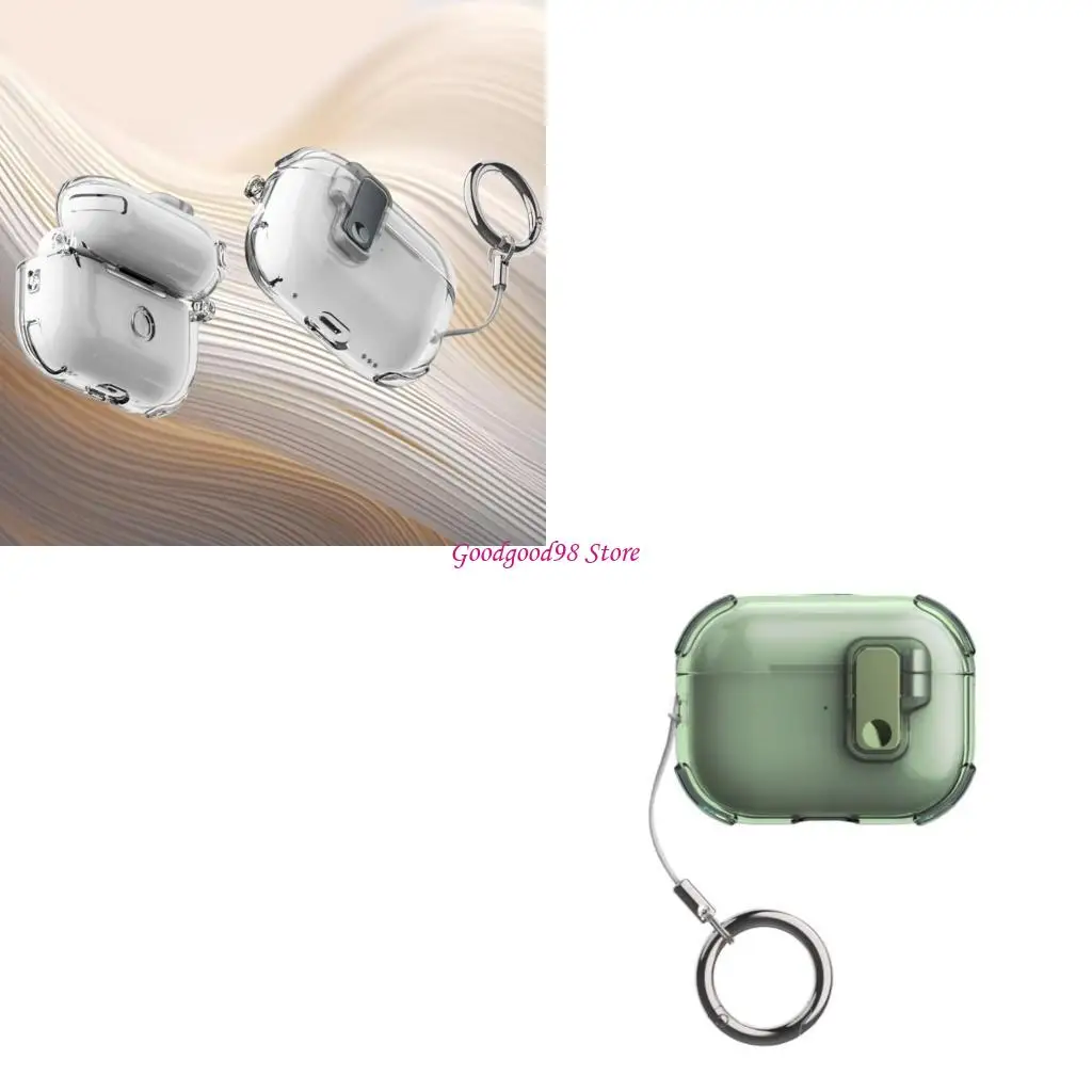 

TPU Earbud Sleeve Transparents Earphone Guard for 4 Charging Box W8EC