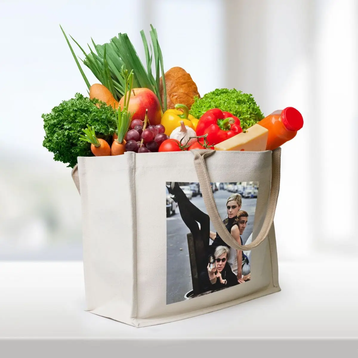 Edie Sedgwick Andy Warhol Photography Fashion Icon sixties Tote Bag Shopper Big bag women