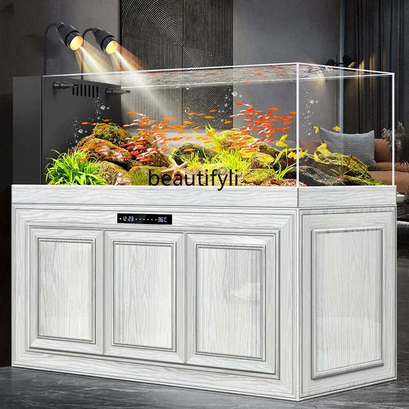 ss26 Fish Tank Living Room Intelligent Stream Tank Super White Ecological Aquarium Chinese Bottom Filter Change Water