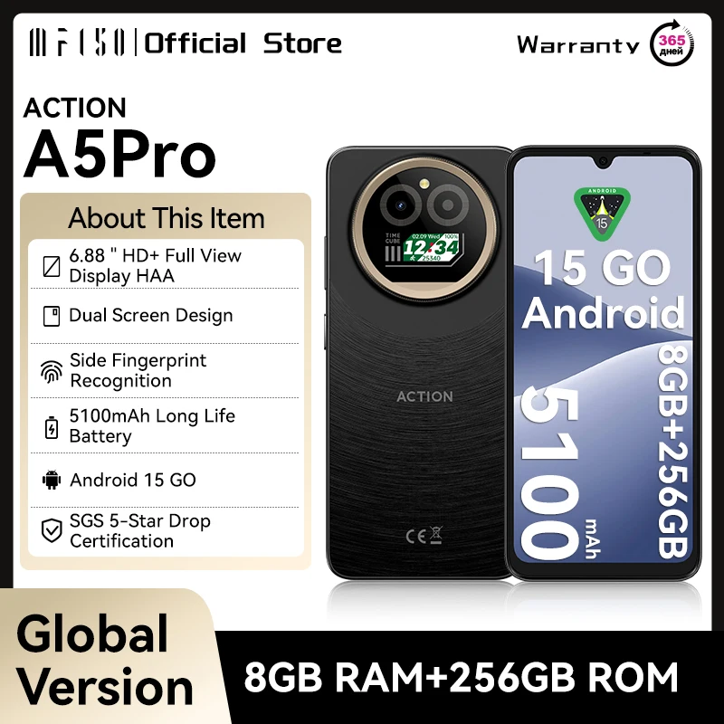 IIIF150 Action A5Pro Mobile Phone 6.88 inch Full Angle Display