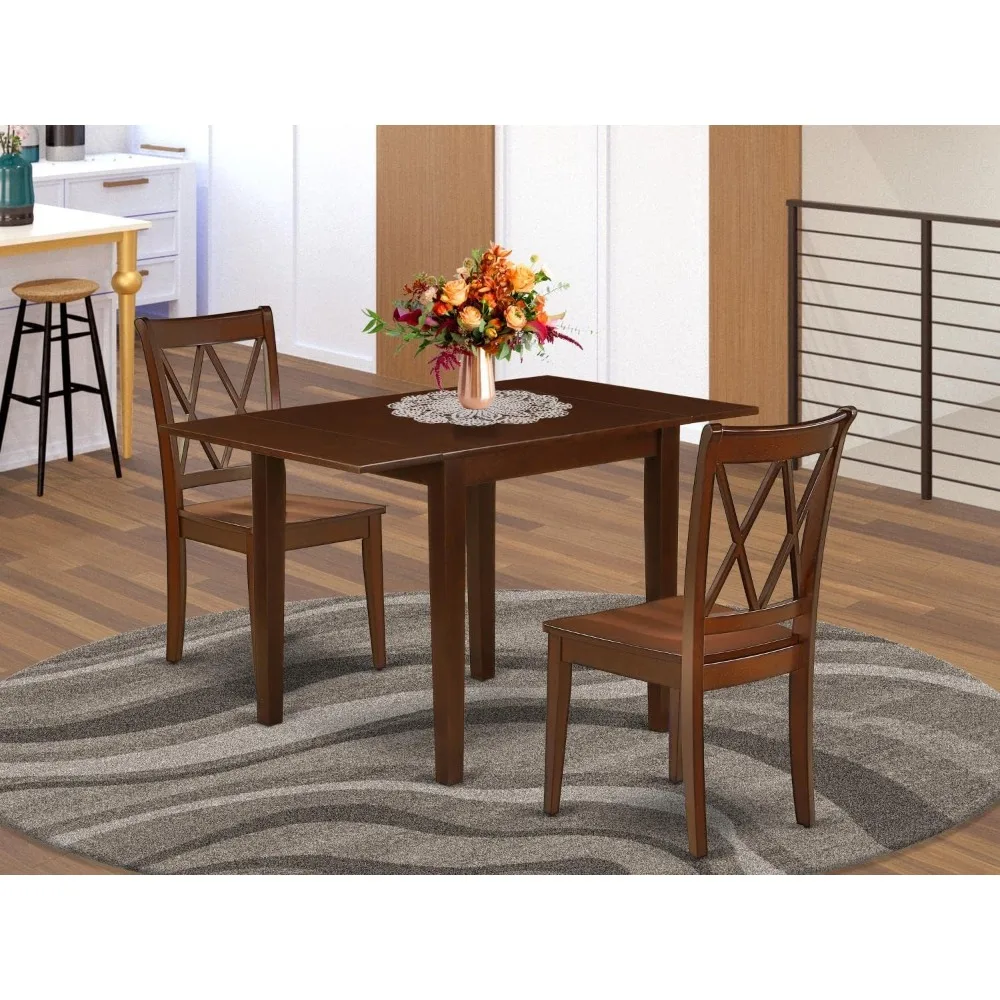 5 Piece Room Furniture Set Includes A Rectangle Kitchen Table with Dropleaf and 4 Dining Chairs, 30x48 Inch,Dining Tables