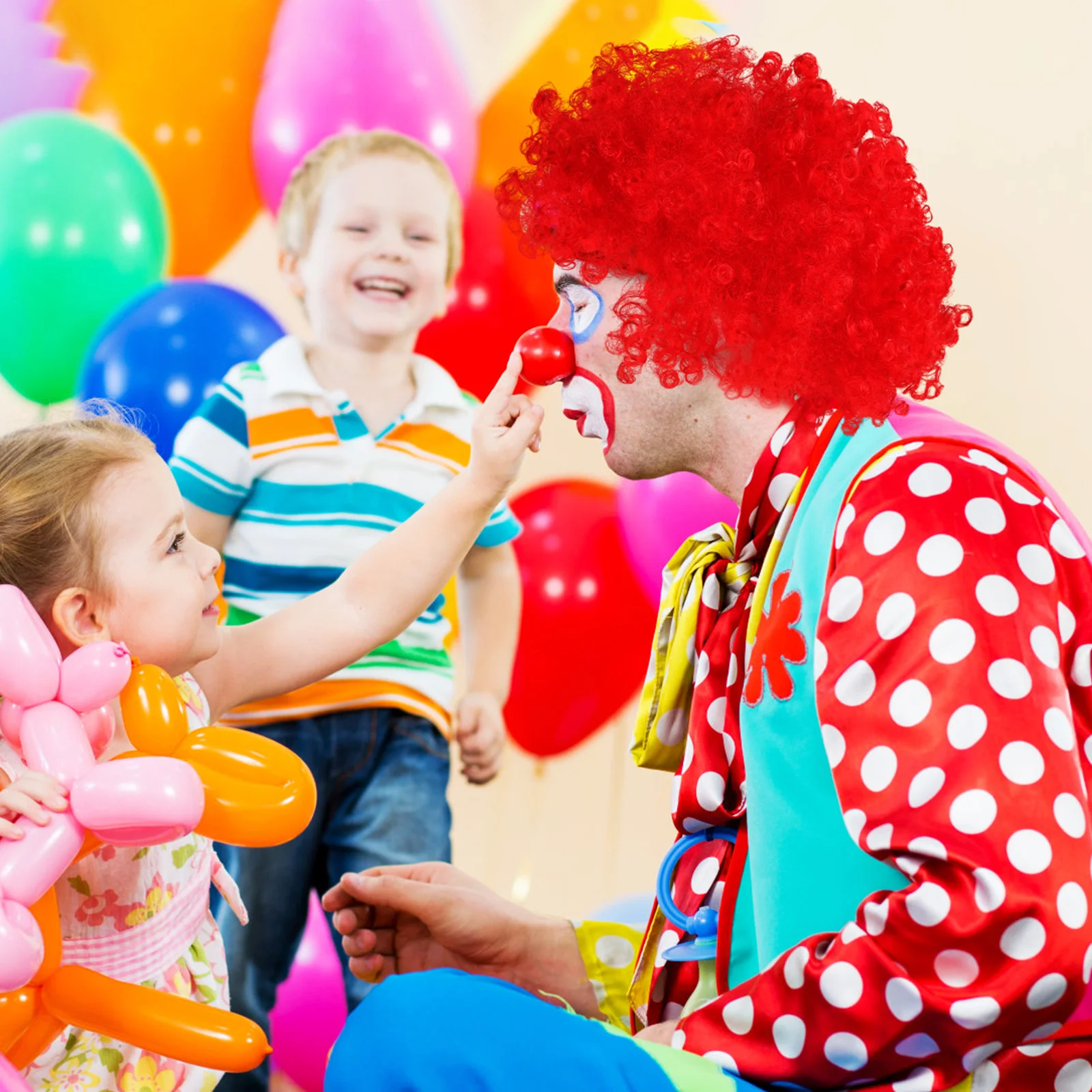 Peruki z warkoczem klauna na Cosplay Afro Hair Day Akcesoria Dorośli Kostium cyrkowy Męski