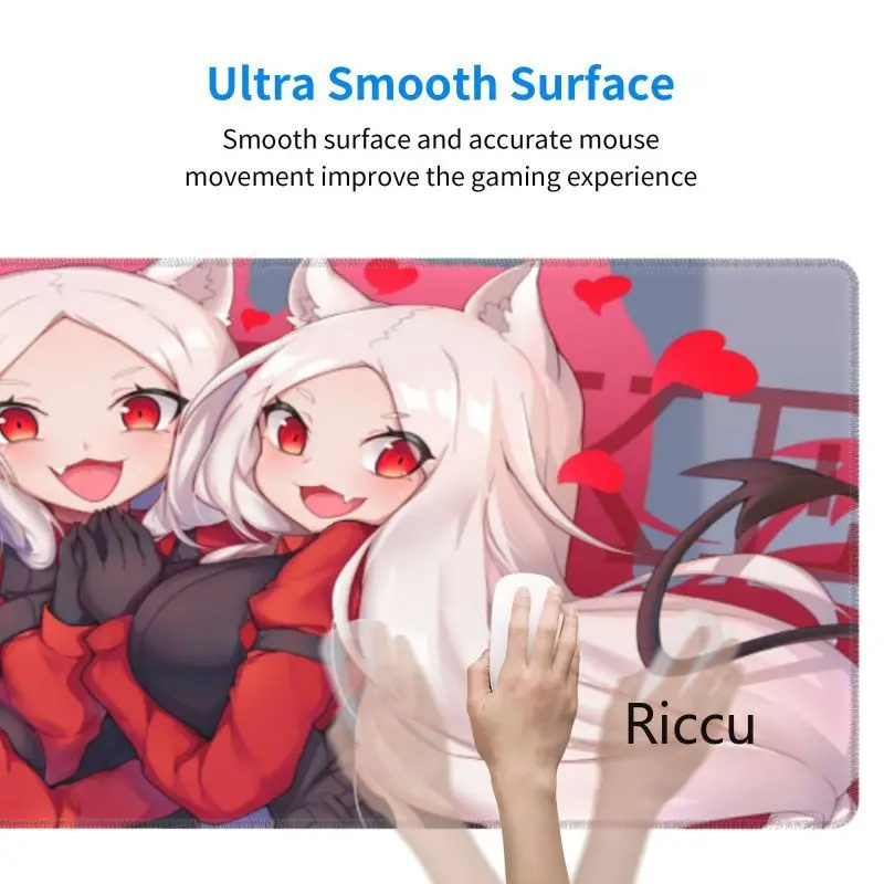 Anime Helltaker Mouse Pad, Gamer Gaming, Teclado, Deskmat, Mausepad, Mat Non-Slip, Acessórios de computador, Bloqueio Borda