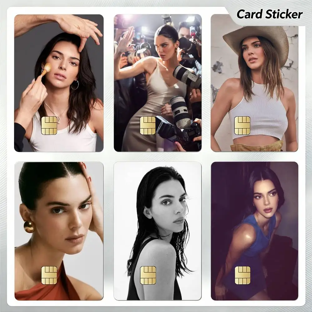 K-Kendall J-Jenner Credit Card Skin Stickers For VISA Bank Bus Metro Access Card Protective Film Cover Sticker