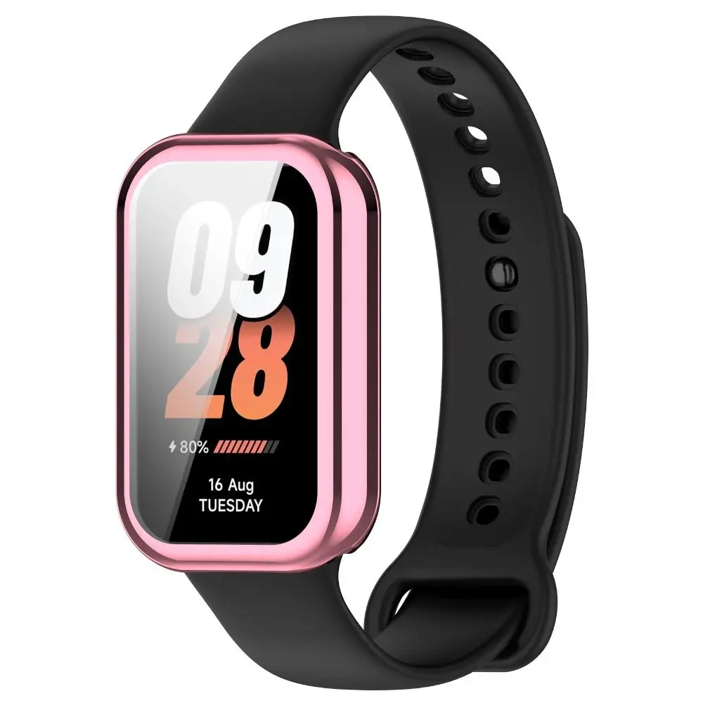 ฝาครอบTPUกรณีสมาร์ทสายนาฬิกาป้องกันหน้าจออุปกรณ์เสริมนุ่มสําหรับXiaomi Band 8 Active/Redmi Smart Band 2