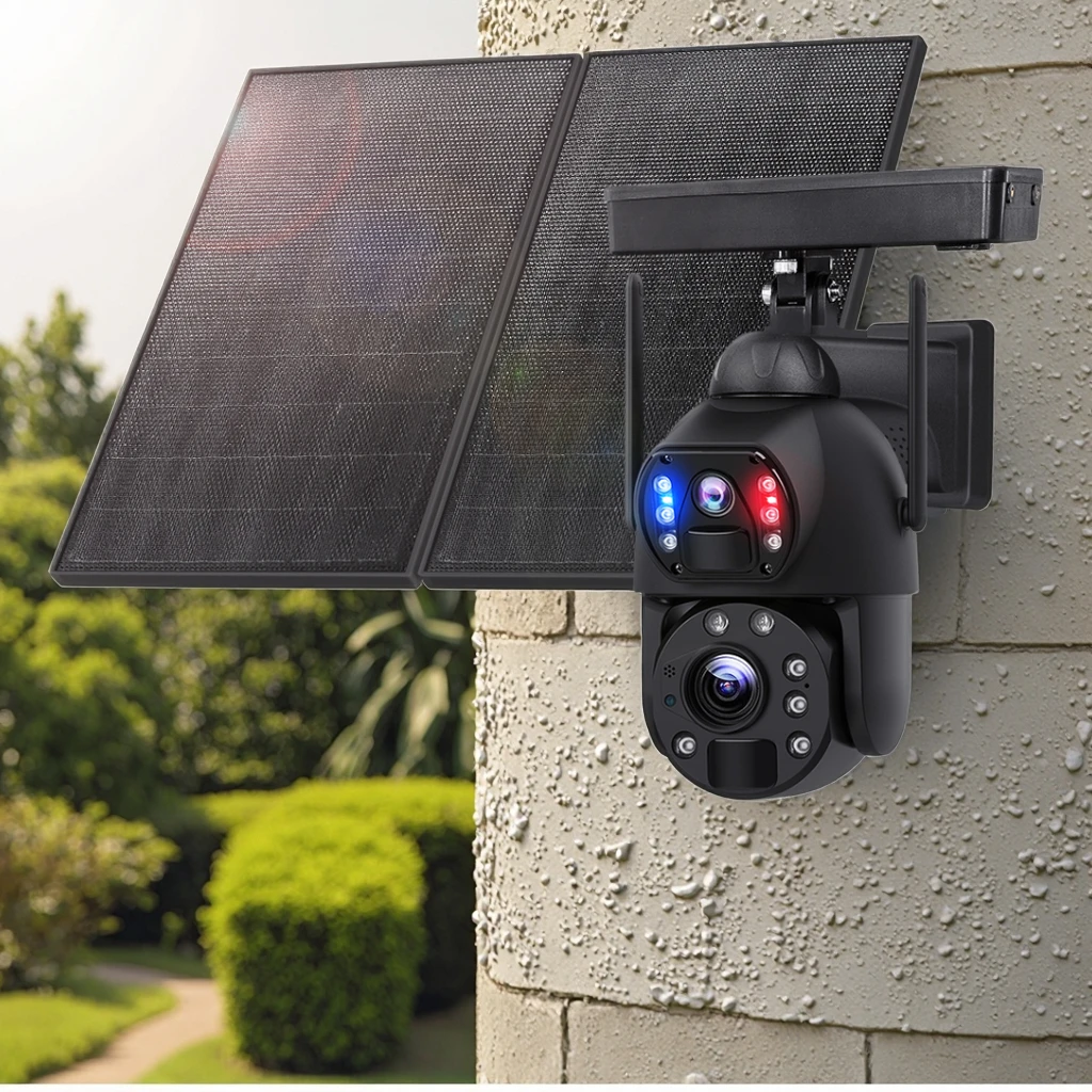 Uoulyn 20W 6M 20X Zoom Dual View Outdoor 4G EU(Africa) Network Solar PTZ CCTV Camera With Full Metal Casing