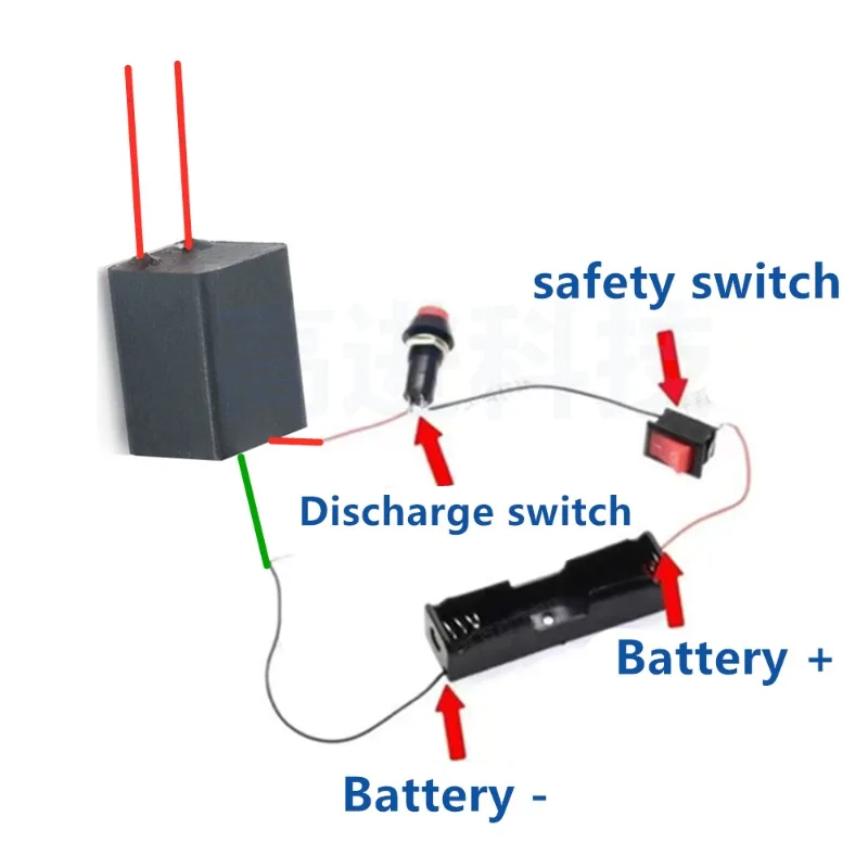 20KV 400KV 1000KV DC 3.7 V-7.4 V 1000KV Boost Step up hoogspanning Generator Bobine Puls Power Module Ontsteker Transformator