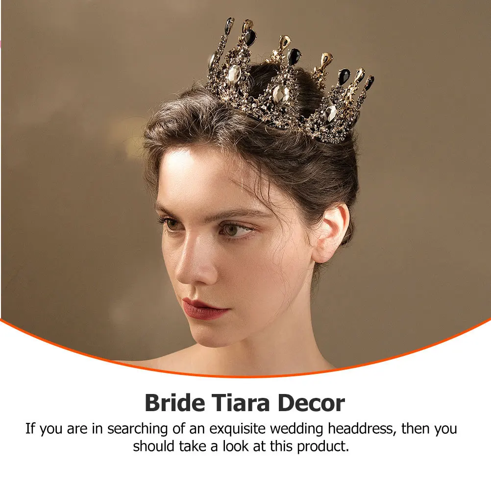 

Retro Crown Headpiece Rhinestone Bride Tiara For Wedding Party Proposal Bridal Headdress Girl Accessory Hair Styling Tool