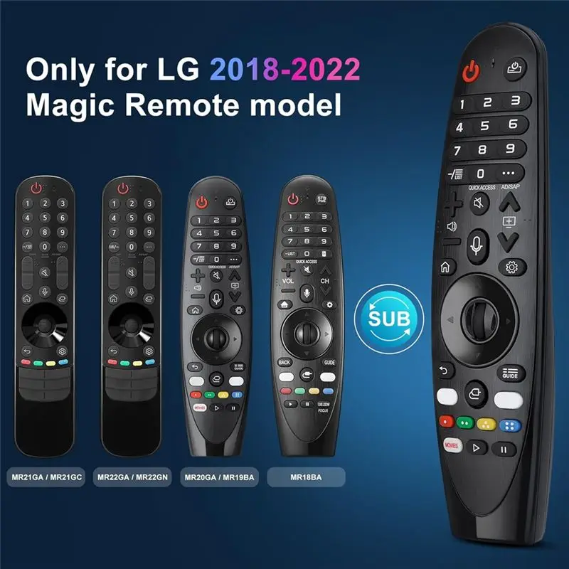 ABUO Voice Magic Remote Control AKB7585501 for Smart TV, Replacement an-MR20GA MR18BA, with Pointer Function, Black