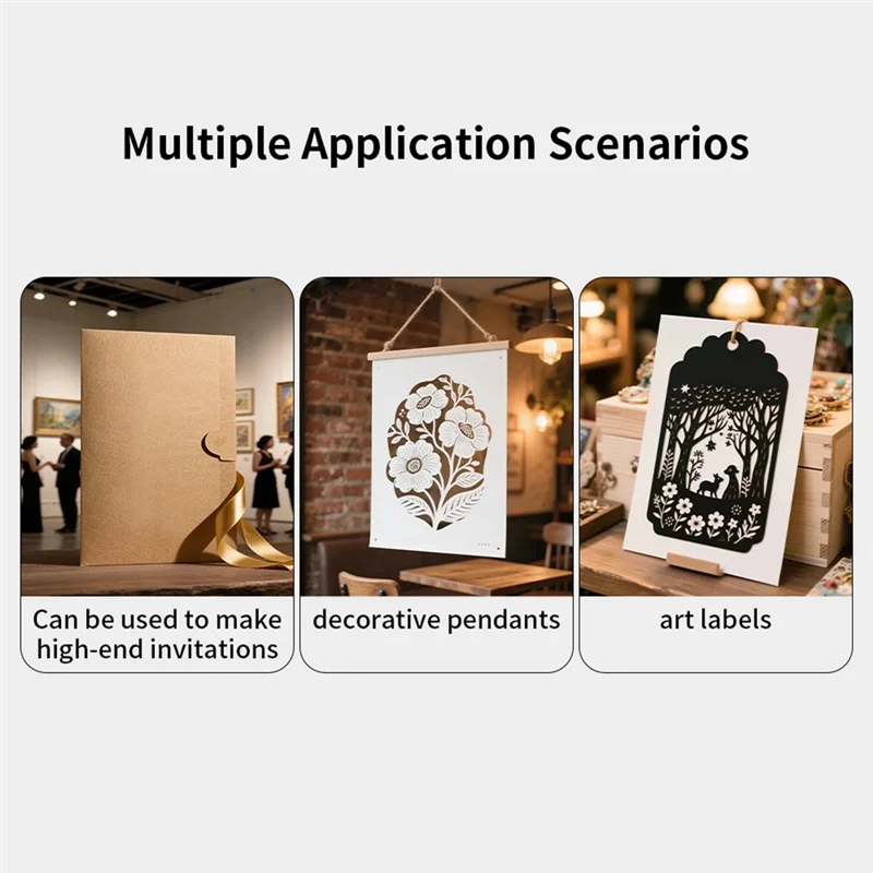 

25 шт. бумага для карт формата А4, гладкая поверхность, легко резать для 3D-принтера для Bambu Lab H2D, лазерная гравировка и резка