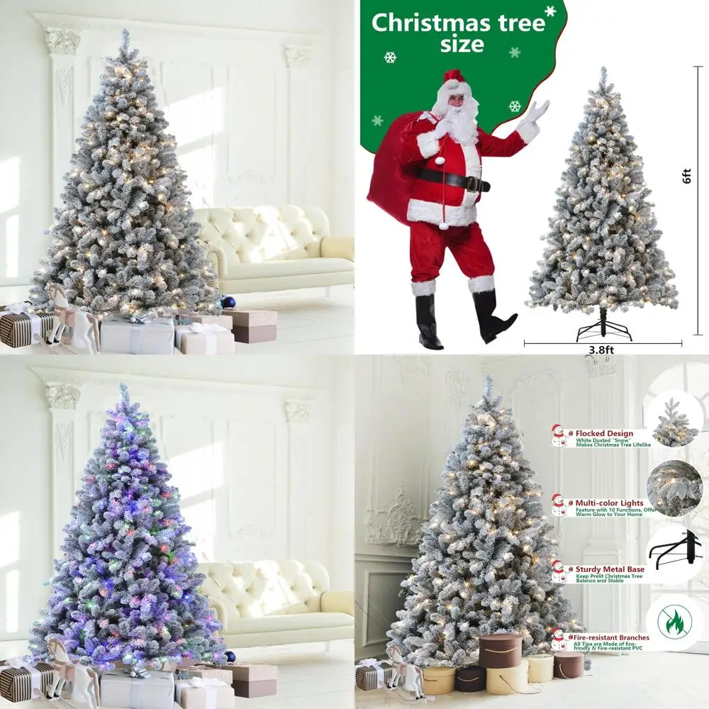 6Ft Pre-Lit Spruce … - image