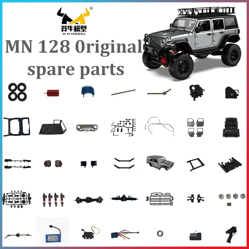 MN128 Wrangler MN86 RC Car Spare Parts Upgrade Modified Shock Absorber Axle Housing Connecting Rod Motor Tooth Tires