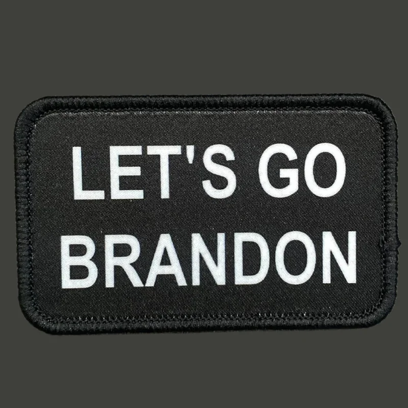 

LETS Go Brandon Patch Tactics Military Morale Badge Print Hook and Loop Backpack Clothes Decorative Accessories Sticker Armband