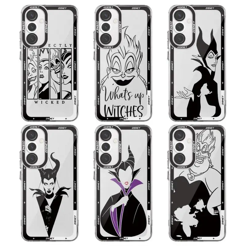 Disney Villains Case for Samsung Galaxy A54 A14 A52 A53 A12 A13 A34 A23 A33 A50 A21s A71 A32 A51 Angel Eye Clear Phone Cover