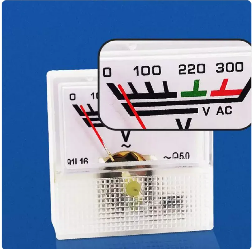 91L16 300V AC Analog Voltmeter, 40x40mm Square Panel Meter