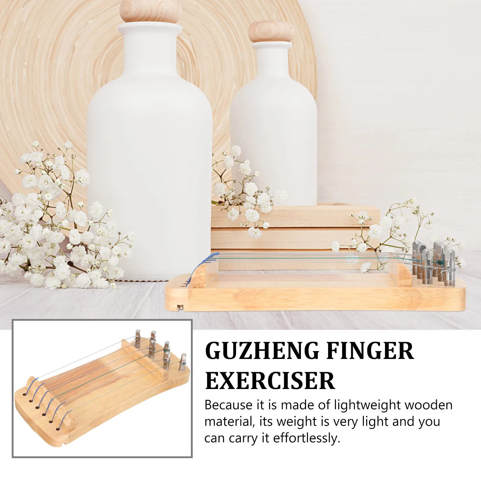 

Guzheng Finger Practice Tool Lightweight Durable Strings Material Portable Small Size Instrument Trainer Fingering Exercise
