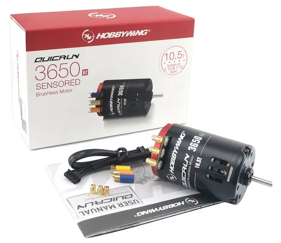 Hobbywing QuicRun 3650 3650SD Sensored G2 6.5 8.5 10.5 13.5 17.5T 21.5T 2-3S Race Brushless Motor For 1/10 1:12 Rc Car F1 Trucks