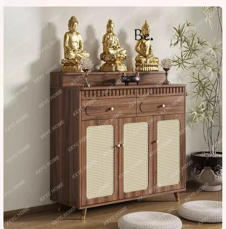 XX Buddhist shrine offering table Shrine God of Wealth offering table Incense case Taichung antique vertical cabinet