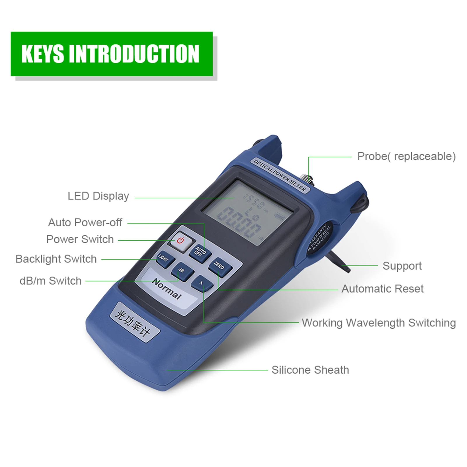 Highprecision Optical Power Meter 70dBm+6dBm  Optical Power Meter with FC/SC Connector  Optical Power Meter