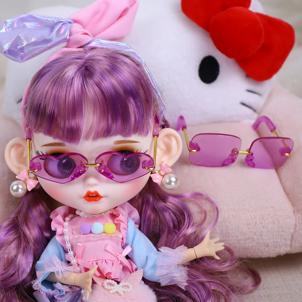 DBS 1/6 bjd blyth doll sunglasses accessories cute shape two colors girls gift SD